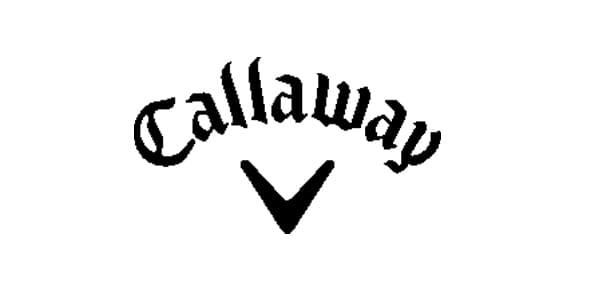 A black and white logo of callaway golf.